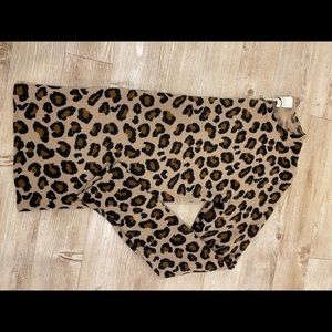 Cashmere cheetah print sweater